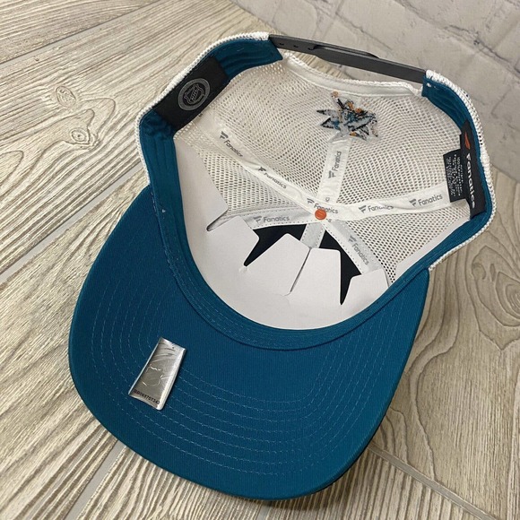 Fanatics San Jose Sharks SJS Branded Mesh Trucker Hat Snapback Womens NHL New - Picture 8 of 10
